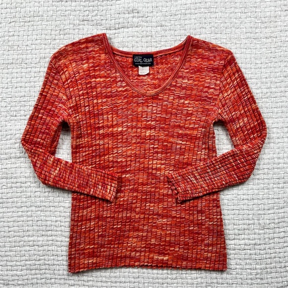 Vintage 90’s Orange Knit Sweater - Picture 2 of 6